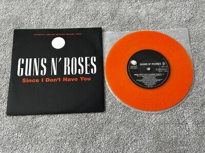 GUNS N' ROSES - SINCE I DON'T HAVE YOU / EX+ UK ORANGE VINYL SINGLE PLAYS GREAT