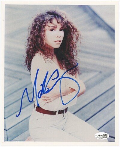 Rare -MARIAH CAREY- JSA Signed/Autograph/Auto Vintage 8x10 Music Photo