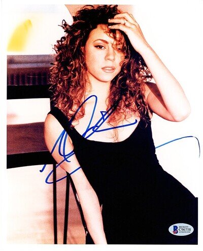 Rare -MARIAH CAREY- BECKETT BAS Signed/Autograph/Auto 8x10 Music Photo