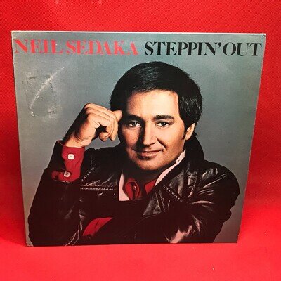 NEIL SEDAKA Steppin' Out 1976 UK vinyl LP + INSERT Love in the Shadows Sing Me C