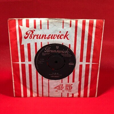 LEN BARRY 1-2-3 1965 UK 7" vinyl single original 45 Brunswick record