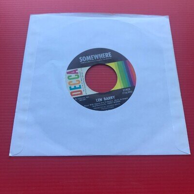 LEN BARRY Somewhere - 1966 US 7" vinyl single It's A Cryin' Shame 45 record