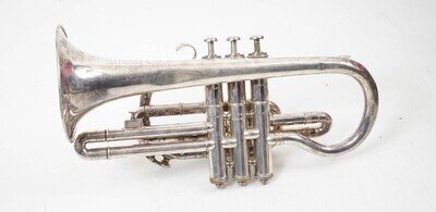 Vintage 1949 Boosey & Hawkes Imperial Class A Silver Plated Bb Cornet