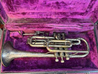 Antique Henri Gautier Virtuoso CORNET With Case