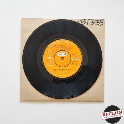 dolly parton - here you come again 7" vinyl record VG