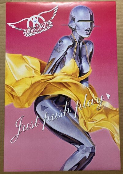 AEROSMITH Rare BIG 24x36 DOUBLE SIDED 2002 PROMO POSTER 4 Just CD NEVER DISPLAY