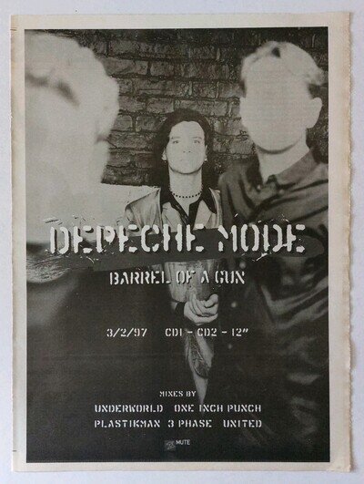 DEPECHE MODE - Barrel Of A Gun - Original A3 Poster Size Music Advert From 1997