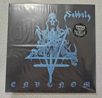 SABBAT-ENVENOM-DOUBLE LP-VINYL-COLOR BLUE MARBLED-thrash-black-metal