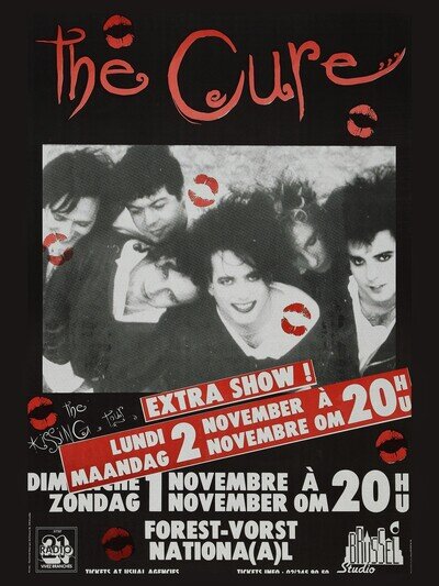 The Cure Belgian 16" x 12" Photo Repro Concert Poster no 2