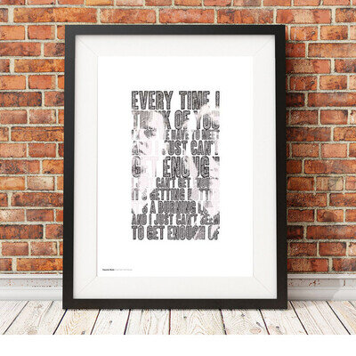 DEPECHE MODE ❤ just can't get enough - song lyrics poster limited Edition Print