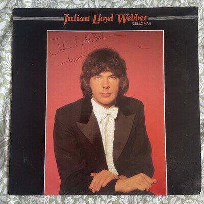 Julian Lloyd Webber SIGNED Cello Man Vinyl LP RCA 1981 VG+