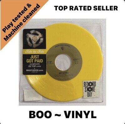 ZZ Top / Mastodon Just Got Paid 2011 Record Store Day Limited Edition Yellow 7"