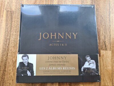 Johnny Hallyday Actes I & II 4LP Vinyl Box Set White & Gold Ltd Ed NEW & SEALED