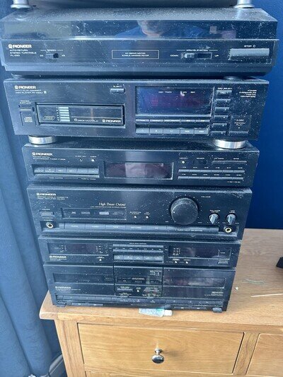 PIONEER HIGH END HI-FI SEPERATE STACK SYSTEM WITH REMOTE + ORIGINAL SPEAKERS
