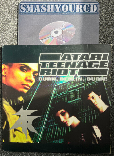 ATARI TEENAGE RIOT - BURN, BERLIN, BURN(RARE ORIGINAL FIRST PRESS BLACK VINYL)