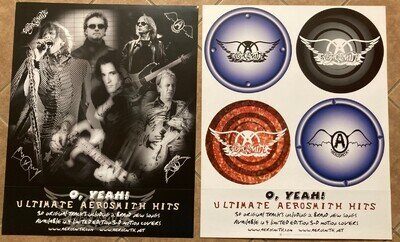AEROSMITH Rare BIG 24x30 DOUBLE SIDED 2002 PROMO POSTER 4 Yeah CD NEVER DISPLAY