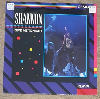 Shannon - Give Me Tonight 12" (Remix) Vinyl Record NM Near Mint