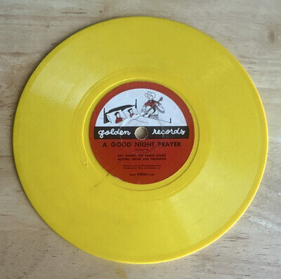 Golden Records Yellow Vinyl 45 Roy Rogers & Dale Evans A Good Night Prayer