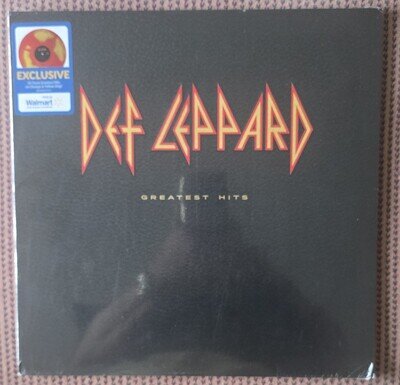 DEF LEPPARD - GREATEST HITS RARE ORANGE AND YELLOW SPLATTER VINYL USA LP SEALED