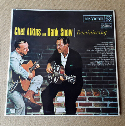 CHET ATKINS & HANK SNOW Reminiscing LP (1965) Rare UK Original LP Glossy Cover