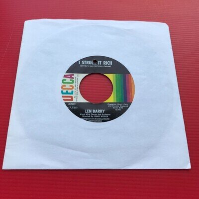 LEN BARRY I Struck It Rich 1966 USA 7" vinyl single Northern Soul Love Is Wigan