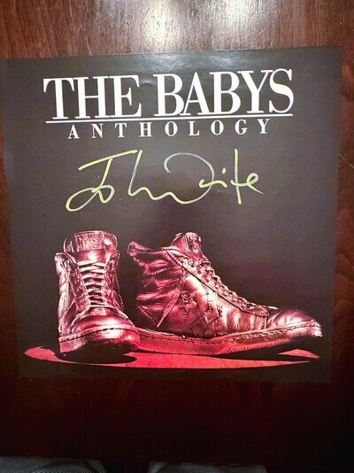 John Waite signed The Babys "Anthology" insert w/ NEW Clear Vinyl LP