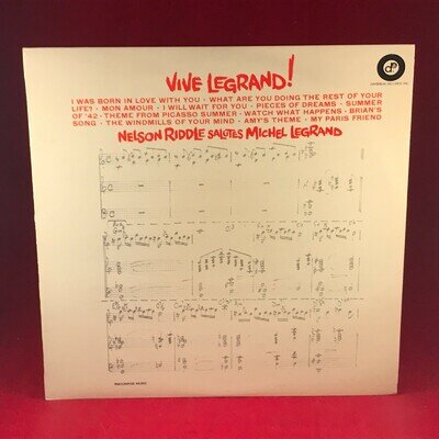NELSON RIDDLE Vive Legrand! 1973 UK vinyl LP EXCELLENT CONDITION salutes Michel