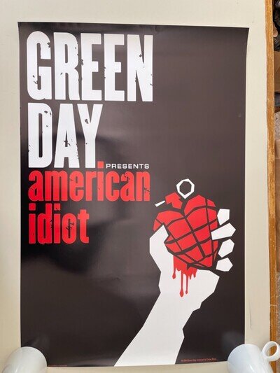 GREEN DAY,AMERICAN IDIOT AUTHENTIC LICENSED 2004 POSTER, LAST ONE!!