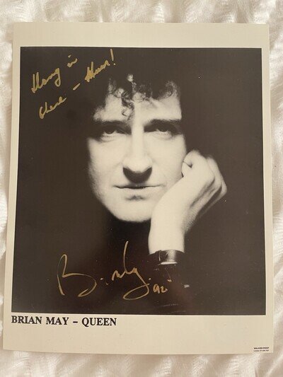 Queen 'Brian May Signed' Promo Publicity Autographed 1992 Press Photo