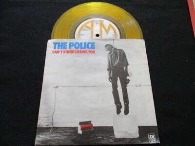 THE POLICE YELLOW VINYL "CAN'T STAND LOSING YOU" 1978 UK A&M ROCK EXC-