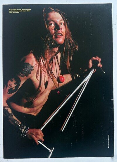 AXL ROSE - Full page UK magazine poster GUNS N ROSES