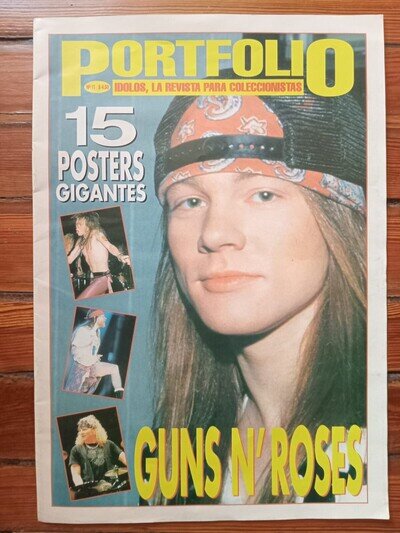 GUNS N' ROSES 15 GIANT POSTERS Original Magazine Argentina 1990´s