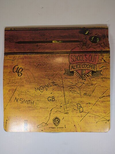 Alice Cooper School's Out Vinyl LP 1972 UK 1st Press With Panties Insert K56007