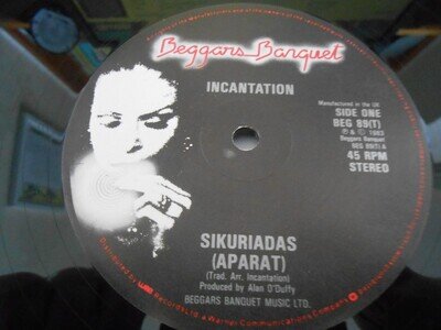 Incantation - "Sikuriadas (Aparat) / Italaque" - BEGGAR'S BANQUET 12" Single