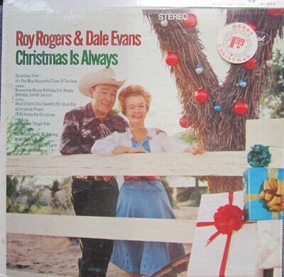 Roy Rogers & Dale Evans Christmas is Always USA Album Capital VG+