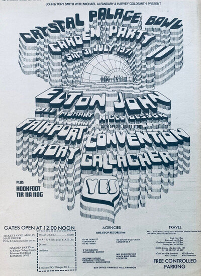 ELTON JOHN 1971 original POSTER ADVERT MADMAN ACROSS THE WATER vintage DJLPH420