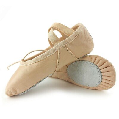 Pink Ballet Shoes Girls Ballet Dance Shoes Ballerina Leather Split Sole Children
