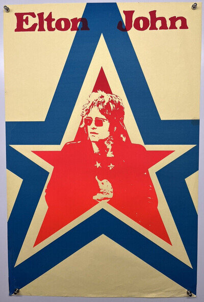 Elton John Original Poster Rocket Man David Arnott Archive Epsom Baths Mar 1971
