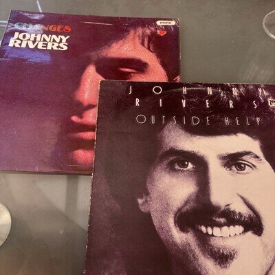 Johnny rivers double vinyl bundle outside help and changes LP MONO