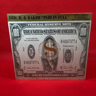 ERIC B & RAKIM Paid In Full 1987 UK 3-track 12" vinyl single Island Record