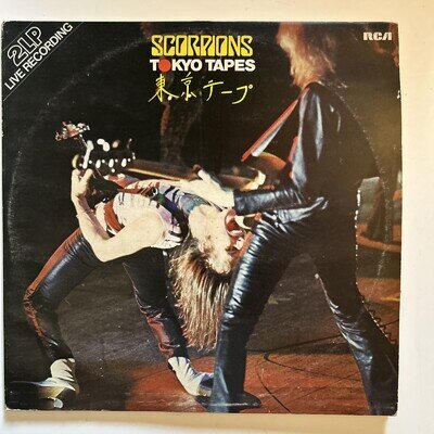 Scorpions Tokyo Tapes Gatefold Double LP Album Vinyl Record EX/VG+