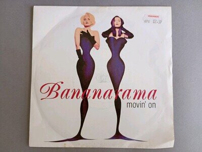 BANANARAMA 'MOVIN' ON' VINYL 7" SINGLE RECORD 1992 (EXCELLENT)