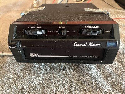 Vintage Channel Master Under Dash 8 Track Stereo Sounds Great! Serviced New Belt