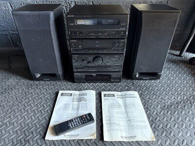 Vintage 90s Pioneer S-P520 Hifi System With Remote & Manual