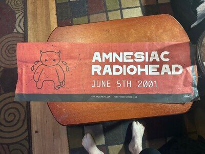Radiohead Amnesiac Promo Poster 9 X 27 2001 Capitol Records Rare Original HTF