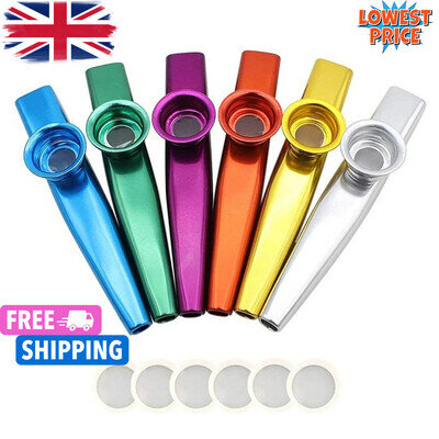 Metal Kazoo with Flute Film, Easy to Learn Musical Instrument Gift