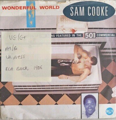 Sam Cooke Wonderful World Vinyl Record VG/G+ PB49871 1986