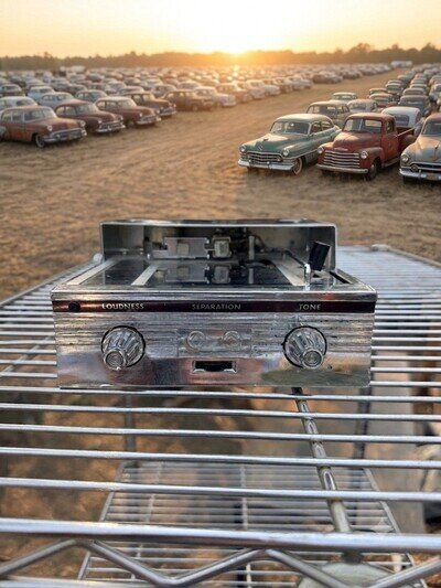Vintage Muntz 4 track car stereo M-80 Van Nuys California Under Dash RARE