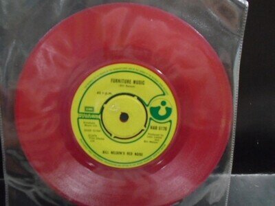 BILL NELSON`S RED NOISE " FURNITURE MUSIC "RED VINYL 7" 45 EX+ COND.NO PIC SL.