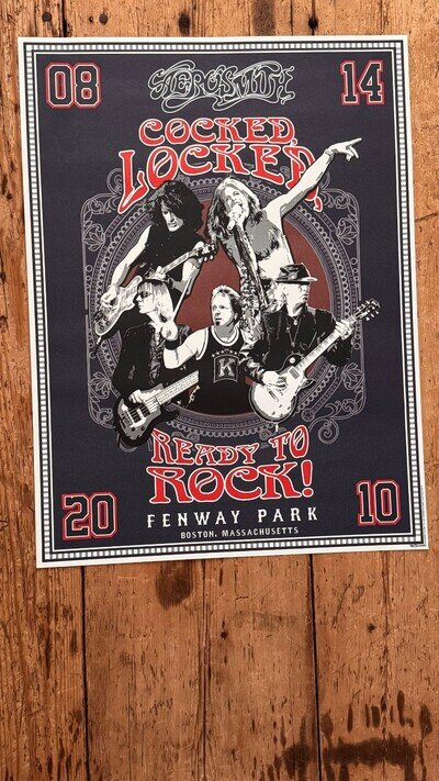Aerosmith Limited Edition Concert Poster Fenway Park Boston August 14th 2010